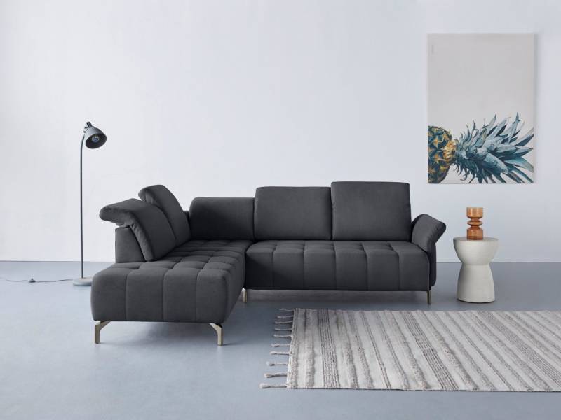 INOSIGN Ecksofa Fresh L-Form, Federkern, wahlweise Kopfteilverstellung und motorischer Vorziehsitz von INOSIGN