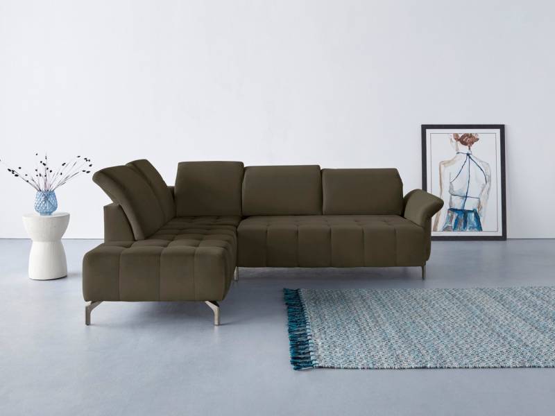 INOSIGN Ecksofa Fresh L-Form, Federkern, wahlweise Kopfteilverstellung und motorischer Vorziehsitz von INOSIGN