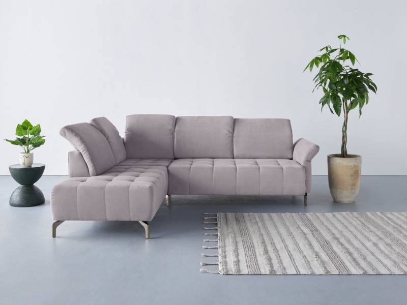 INOSIGN Ecksofa Fresh L-Form, Federkern, wahlweise Kopfteilverstellung und motorischer Vorziehsitz von INOSIGN