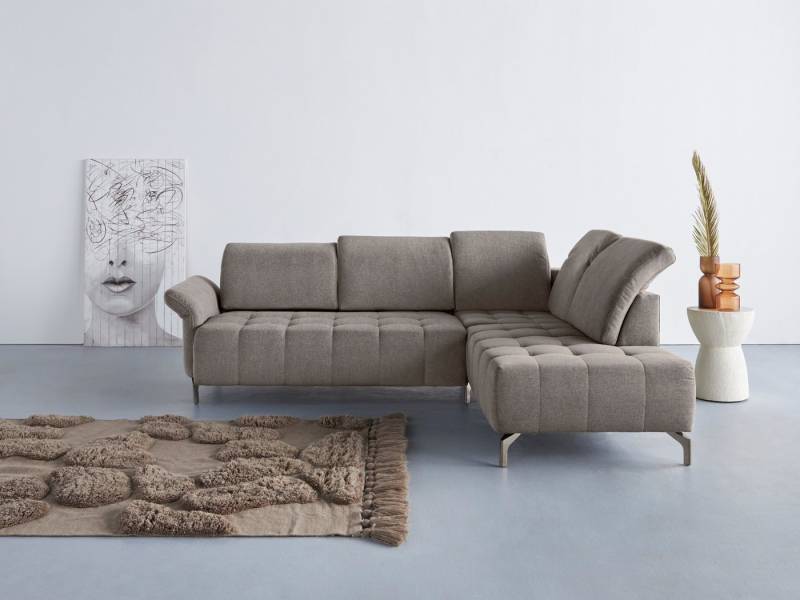 INOSIGN Ecksofa Fresh L-Form, Federkern, wahlweise Kopfteilverstellung und motorischer Vorziehsitz von INOSIGN
