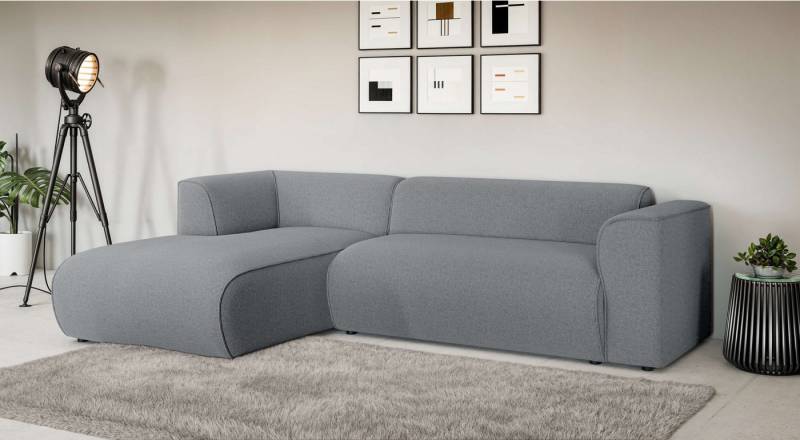 INOSIGN Ecksofa MERID L-Form (257 cm), zeitlos & stilvolles Design, Aufwendig gepolstert, in Cord, Chenille und Struktur von INOSIGN