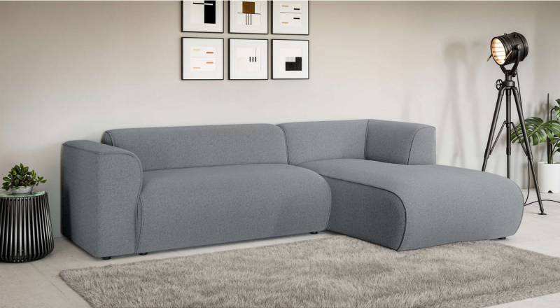 INOSIGN Ecksofa MERID L-Form (257 cm), zeitlos & stilvolles Design, Aufwendig gepolstert, in Cord, Chenille und Struktur von INOSIGN