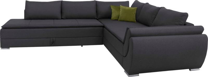 INOSIGN Ecksofa Göteborg, mit Boxspring-Bettfunktion und Bettkasten, Dauerschlaffunktion, Topper von INOSIGN