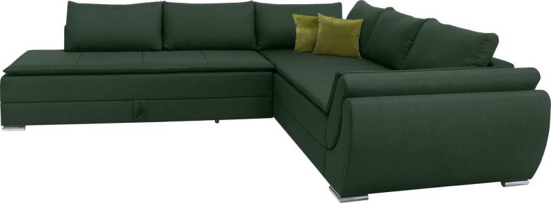 INOSIGN Ecksofa Göteborg, mit Boxspring-Bettfunktion und Bettkasten, Dauerschlaffunktion, Topper von INOSIGN