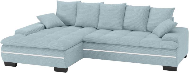Mr. Couch Ecksofa Haiti II, L-Form, RGB-LED Beleuchtung, Kaltschaum, wahlweise mit Bett, Bettkasten von Mr. Couch