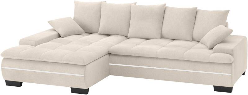 Mr. Couch Ecksofa Haiti II, L-Form, RGB-LED Beleuchtung, Kaltschaum, wahlweise mit Bett, Bettkasten von Mr. Couch