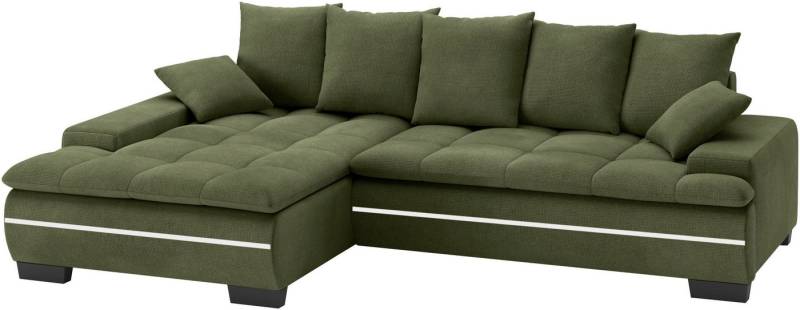Mr. Couch Ecksofa Haiti II, L-Form, RGB-LED Beleuchtung, Kaltschaum, wahlweise mit Bett, Bettkasten von Mr. Couch