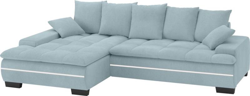 Mr. Couch Ecksofa Haiti II, L-Form, RGB-LED Beleuchtung, wahlweise mit Kaltschaum, Bett, Bettkasten von Mr. Couch