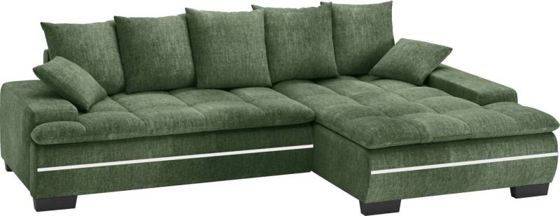 Mr. Couch Ecksofa Haiti II, L-Form, RGB-LED Beleuchtung, wahlweise mit Kaltschaum, Bett, Bettkasten von Mr. Couch