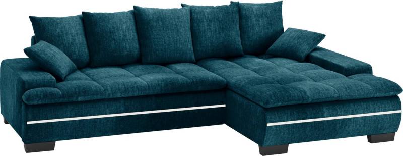 Mr. Couch Ecksofa Haiti II, L-Form, RGB-LED Beleuchtung, wahlweise mit Kaltschaum, Bett, Bettkasten von Mr. Couch