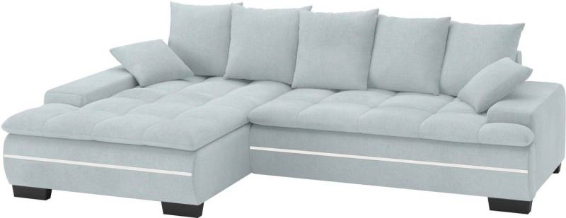 Mr. Couch Ecksofa Haiti II, L-Form, RGB-LED Beleuchtung, wahlweise mit Kaltschaum, Bett, Bettkasten von Mr. Couch
