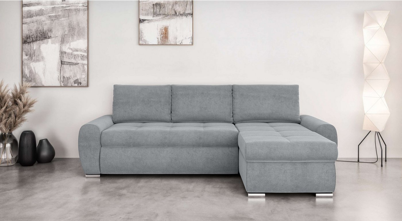 INOSIGN Ecksofa HAVERHILL Schlafsofa mit Bettkasten, Maße B/H/T: 237/89/166 cm, L-Form mit Recamiere links oder rechts bestellbar, Wellenunterfederung INOSIGN Ecksofa HAVERHILL Schlafsofa mit Bettkasten, Maße B/H/T: 237/89/166 cm, L-Form mit Recamiere links oder rechts bestellbar, Wellenunterfederung von INOSIGN
