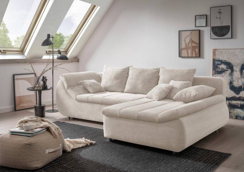 INOSIGN Ecksofa Imola, bequem, aktuelle Steppung im Sitz, L-Form, Breite 270cm, wahlweise mit Bettfunktion INOSIGN Ecksofa Imola, bequem, aktuelle Steppung im Sitz, L-Form, Breite 270cm, wahlweise mit Bettfunktion von INOSIGN