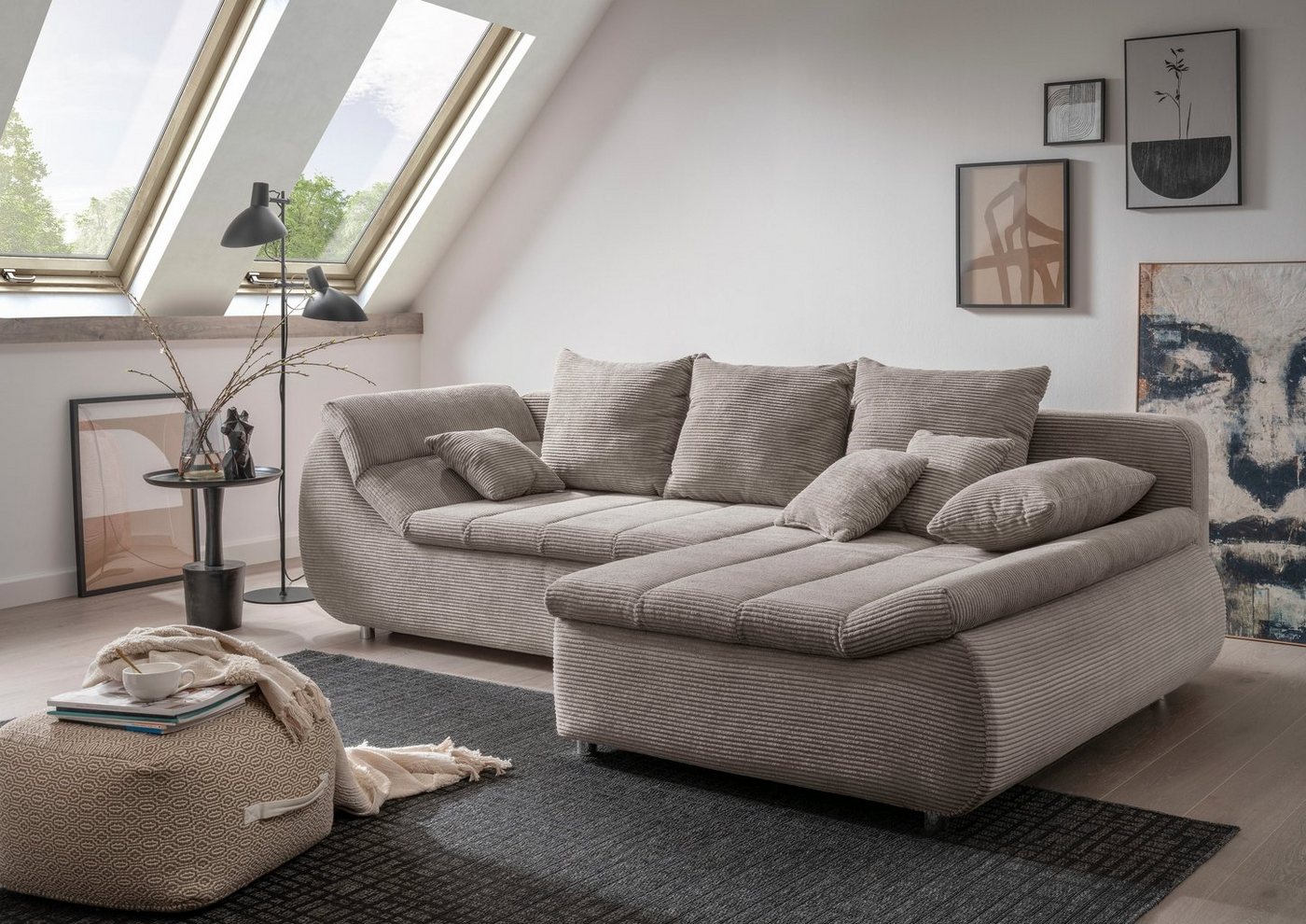 INOSIGN Ecksofa Imola elegant und bequem, aktuelle Steppung im Sitz, L-Form, wahlweise mit Bettfunktion INOSIGN Ecksofa Imola elegant und bequem, aktuelle Steppung im Sitz, L-Form, wahlweise mit Bettfunktion von INOSIGN