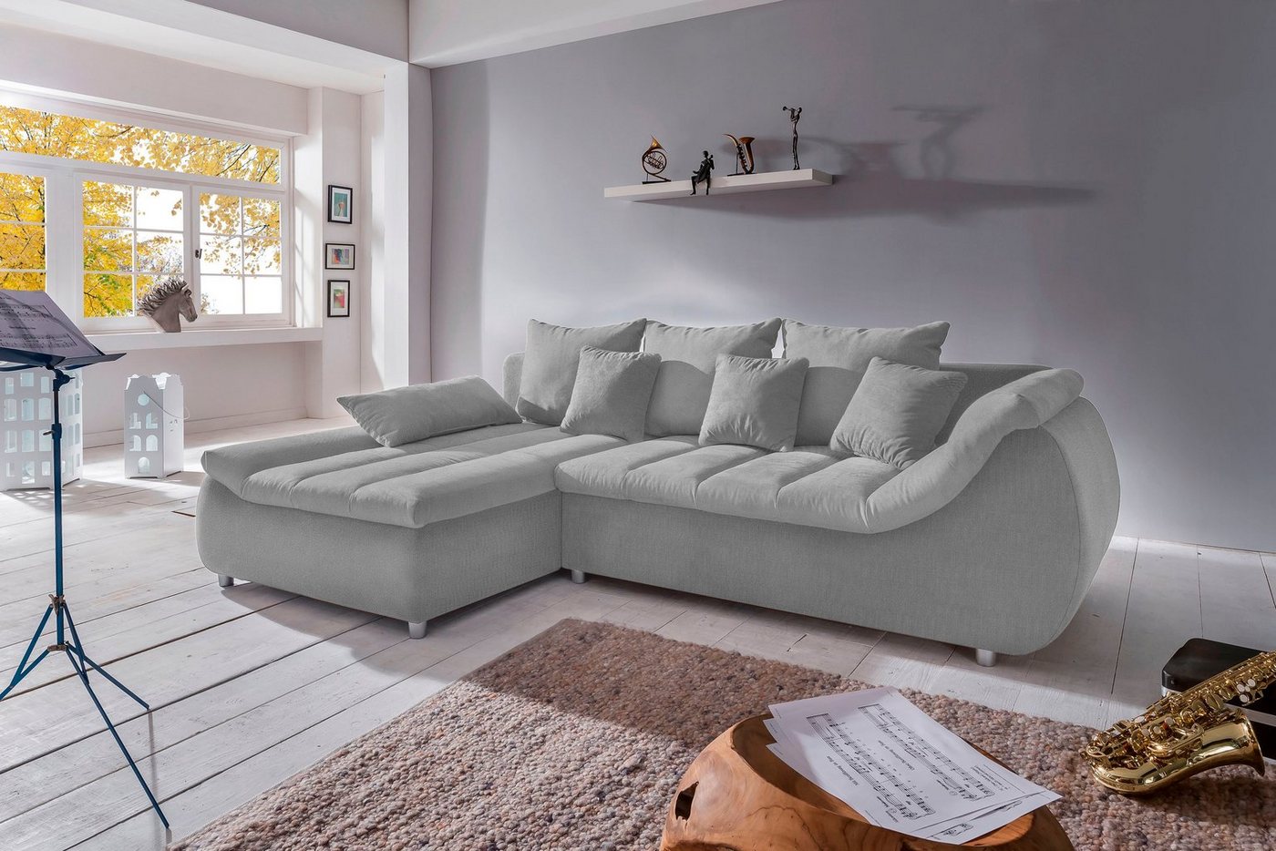 INOSIGN Ecksofa Imola, bequem, aktuelle Steppung im Sitz, L-Form, Breite 270cm, wahlweise mit Bettfunktion INOSIGN Ecksofa Imola, bequem, aktuelle Steppung im Sitz, L-Form, Breite 270cm, wahlweise mit Bettfunktion von INOSIGN