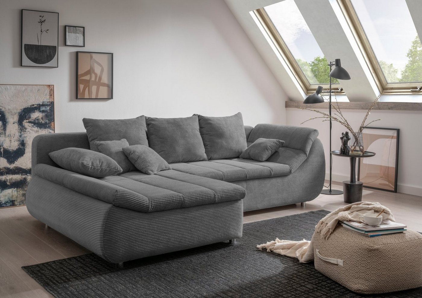 INOSIGN Ecksofa Imola elegant und bequem, aktuelle Steppung im Sitz, L-Form, wahlweise mit Bettfunktion, OTTOs Choice INOSIGN Ecksofa Imola elegant und bequem, aktuelle Steppung im Sitz, L-Form, wahlweise mit Bettfunktion, OTTOs Choice von INOSIGN