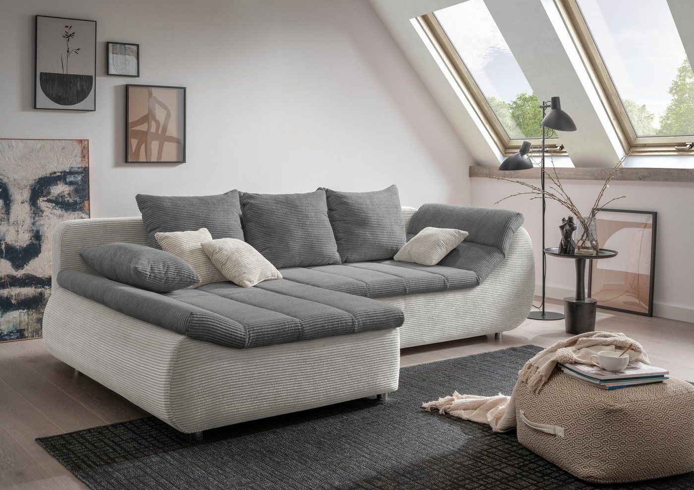 INOSIGN Ecksofa Imola elegant und bequem, aktuelle Steppung im Sitz, L-Form, wahlweise mit Bettfunktion INOSIGN Ecksofa Imola elegant und bequem, aktuelle Steppung im Sitz, L-Form, wahlweise mit Bettfunktion von INOSIGN