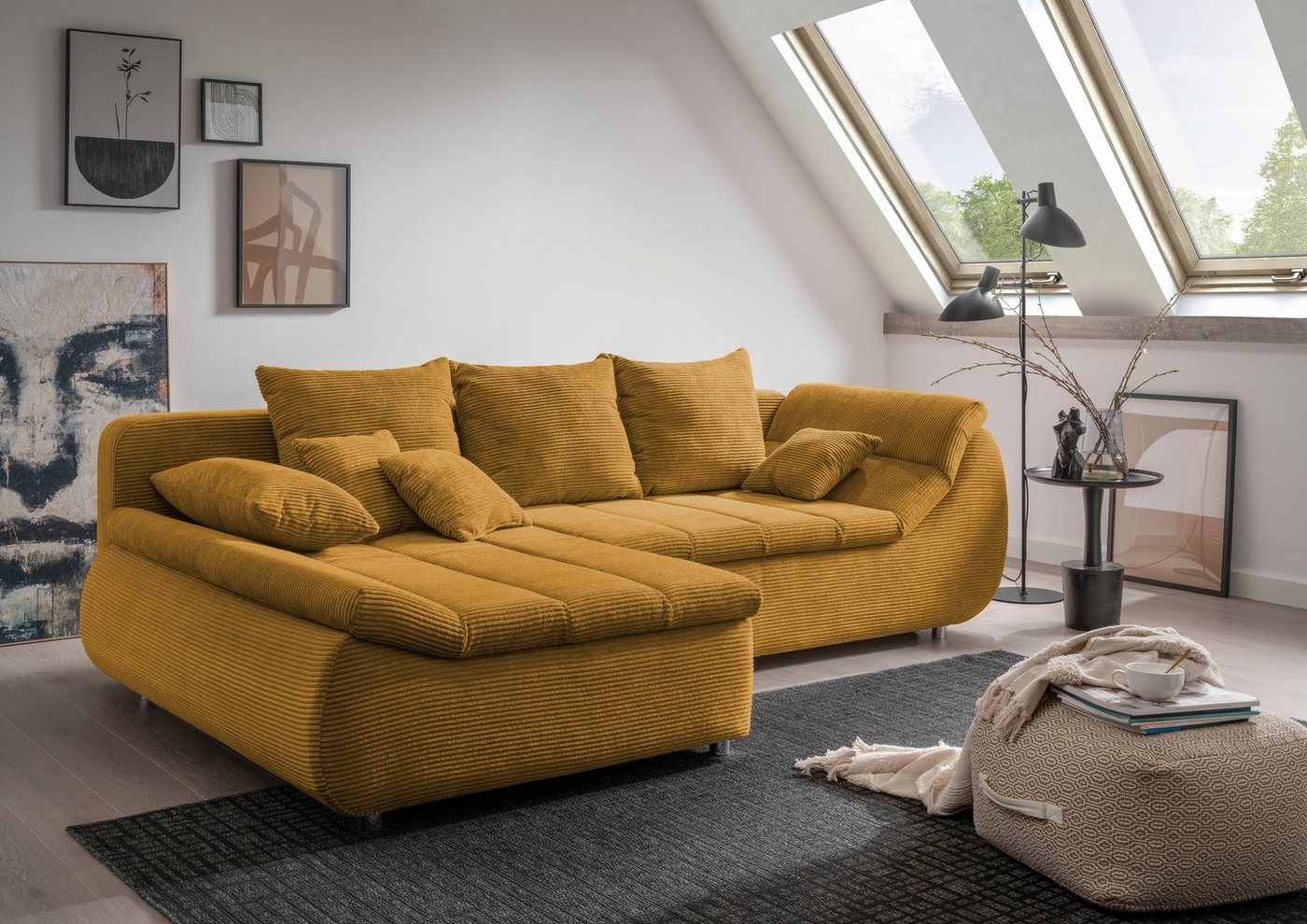 INOSIGN Ecksofa Imola elegant und bequem, aktuelle Steppung im Sitz, L-Form, wahlweise mit Bettfunktion INOSIGN Ecksofa Imola elegant und bequem, aktuelle Steppung im Sitz, L-Form, wahlweise mit Bettfunktion von INOSIGN