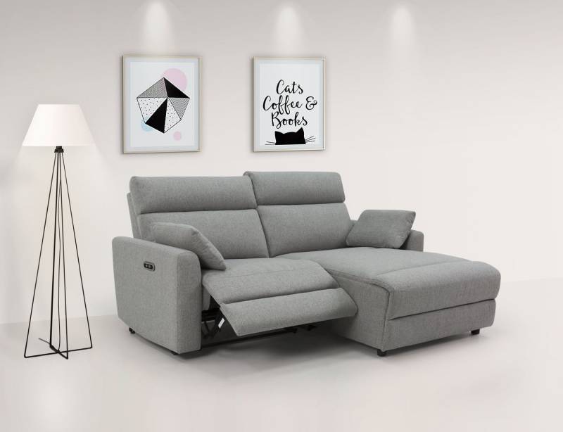 INOSIGN Ecksofa JENNA, L-Form, 209cm, manuelle u. elektrische Funktion, mit USB A/C, Liegefunktion 105°-150°, Federkern, Struktur fein von INOSIGN
