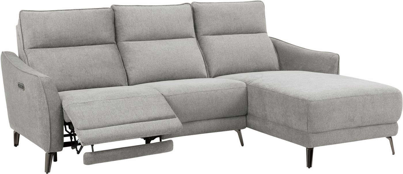 INOSIGN Ecksofa TAYLER 3-Sitzer, L-Form (Breite 239cm), elektr. Relaxfunktion, USB A/C, und Recamiere, Liegefunktion durch Recliner, Federkernpolsterung von INOSIGN