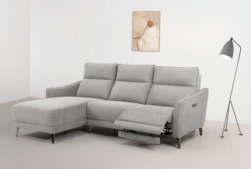 INOSIGN Ecksofa TAYLER 3-Sitzer, L-Form (Breite 239cm), elektr. Relaxfunktion, USB A/C, und Recamiere, Liegefunktion durch Recliner, Federkernpolsterung von INOSIGN