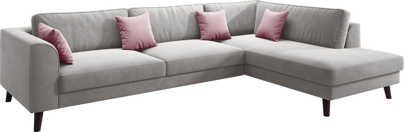 INOSIGN Ecksofa Laurentia, mit 4 Zierkissen, Ottomane links oder rechts bestellbar, L-Form von INOSIGN