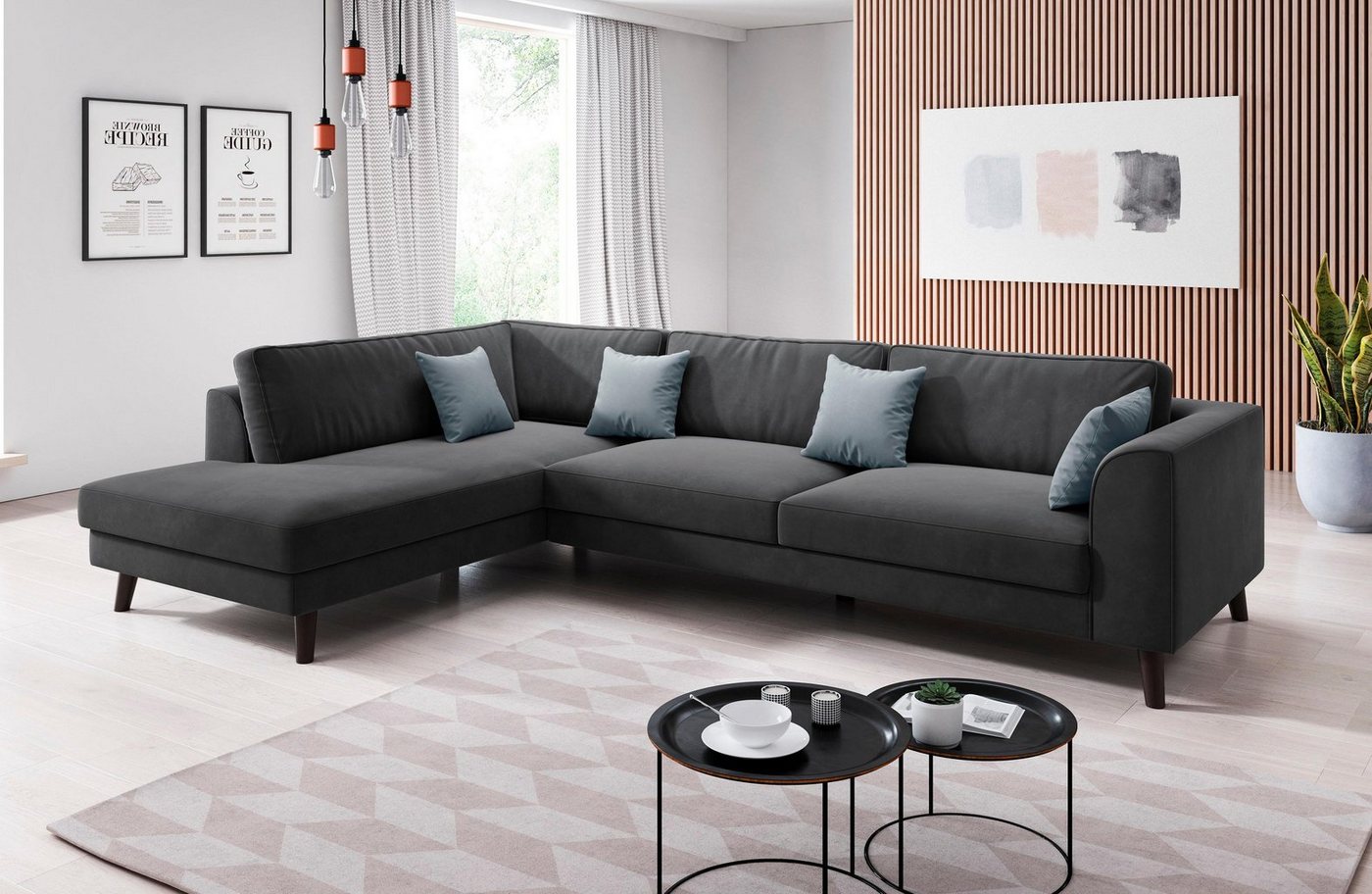 INOSIGN Ecksofa Laurentia, L-Form, mit 4 Zierkissen, Ottomane links oder rechts bestellbar INOSIGN Ecksofa Laurentia, L-Form, mit 4 Zierkissen, Ottomane links oder rechts bestellbar von INOSIGN