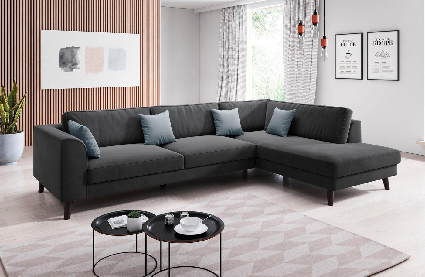 INOSIGN Ecksofa Laurentia, L-Form, mit 4 Zierkissen, Ottomane links oder rechts bestellbar INOSIGN Ecksofa Laurentia, L-Form, mit 4 Zierkissen, Ottomane links oder rechts bestellbar von INOSIGN