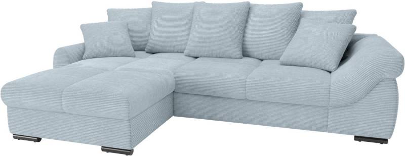 Mr. Couch Ecksofa Livorno L-Form, inkl. Hochschläfer-Bettauszug, XL-Bettkasten weiß beschichtet von Mr. Couch