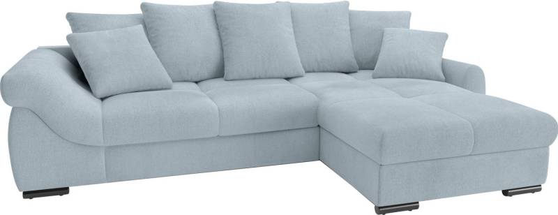 Mr. Couch Ecksofa Livorno DuraFlex L-Form, inkl. Hochschläfer-Bettauszug, XL-Bettkasten weiß beschichtet von Mr. Couch