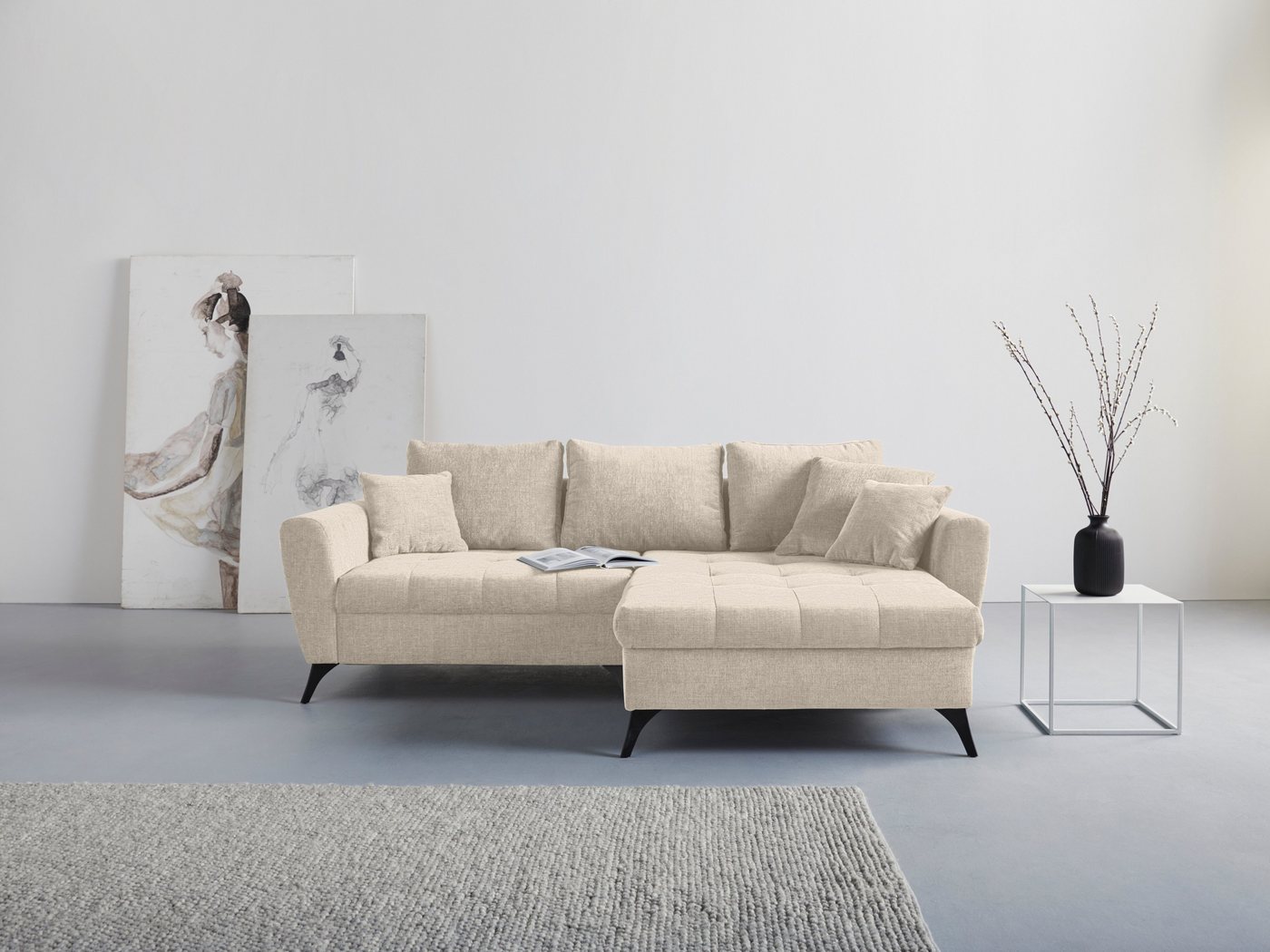 INOSIGN Ecksofa Lörby, Belastbarkeit bis 140kg pro Sitzplatz, auch mit Aqua clean-Bezug von INOSIGN