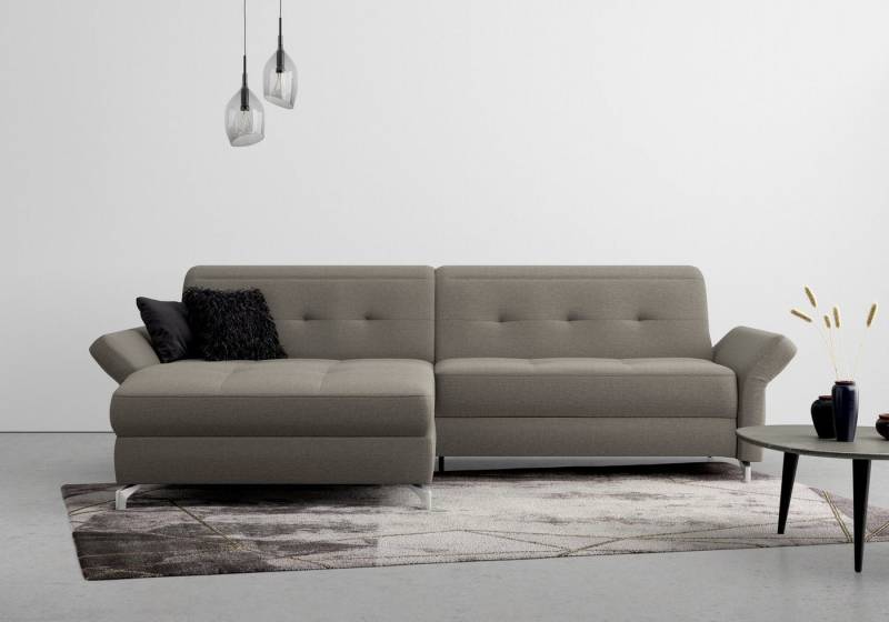 INOSIGN Ecksofa Maredo L-Form, Federkern, wahlweise auch mit Kopfteil- und Armlehnverstellung von INOSIGN