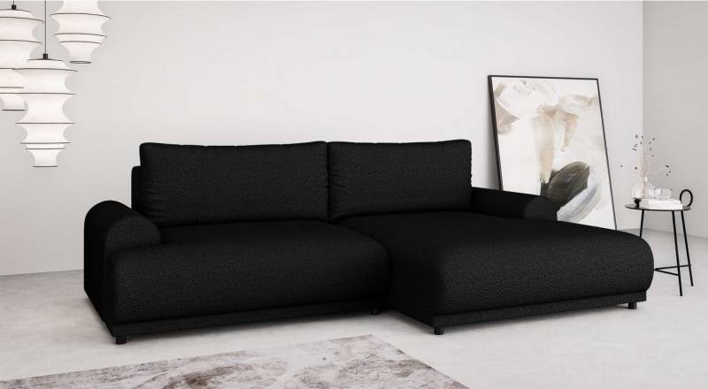 INOSIGN Ecksofa Marsby, mit Bettfunktion und Bettkasten, Maße: B/H/T 242/65/145 cm, L-Form mit Wellenunterfederung, Recamiere links oder rechts bestellbar von INOSIGN