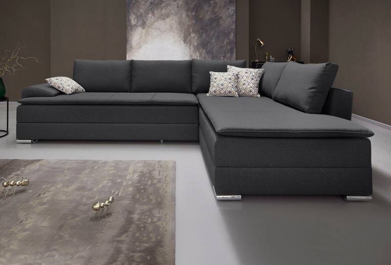 INOSIGN Ecksofa Night & Day L-Form mit Dauer-Schlaffunktion mit Armlehne, mit Boxspring-Bettfunktion 180x200 cm und Bettkasten, Dauerschläfer! von INOSIGN