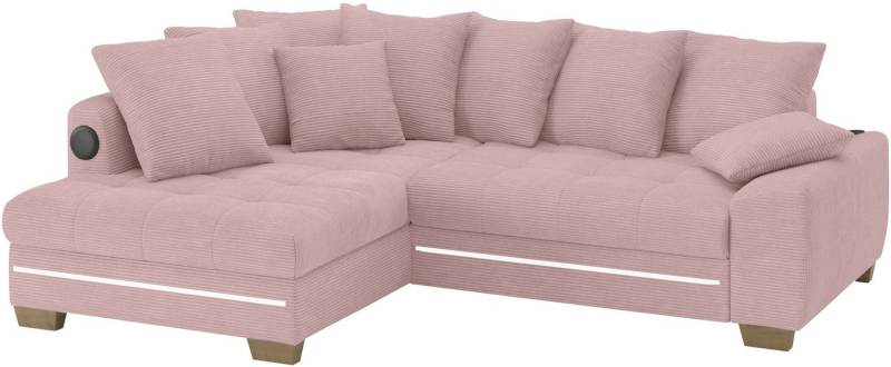Mr. Couch Ecksofa Nikita II, L-Form, RGB-LED, Bluetooth-Soundsystem, wahlweise mit Bett, Bettkasten von Mr. Couch