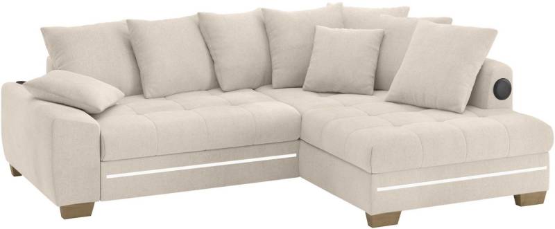 Mr. Couch Ecksofa Nikita II, L-Form, RGB-LED, Bluetooth-Soundsystem, wahlweise mit Bett, Bettkasten von Mr. Couch