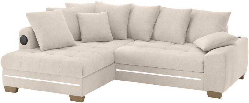 Mr. Couch Ecksofa Nikita II, L-Form, RGB-LED, Bluetooth-Soundsystem, wahlweise mit Bett, Bettkasten von Mr. Couch