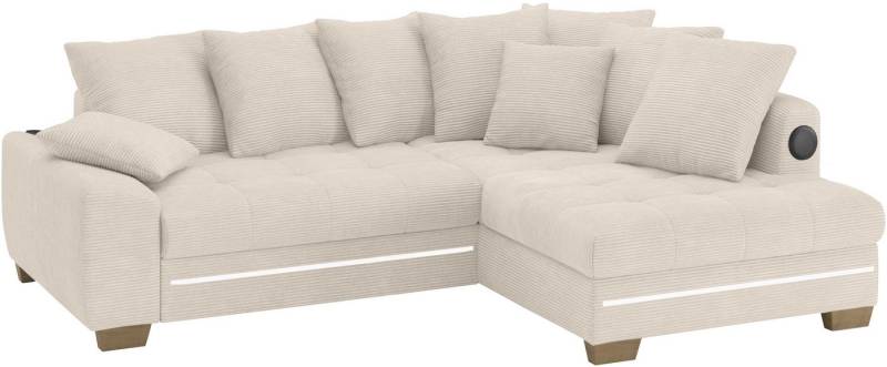 Mr. Couch Ecksofa Nikita II, L-Form, RGB-LED, Bluetooth-Soundsystem, wahlweise mit Bett, Bettkasten von Mr. Couch