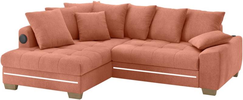 Mr. Couch Ecksofa Nikita II, L-Form, RGB-LED, Bluetooth-Soundsystem, wahlweise mit Bett, Bettkasten von Mr. Couch