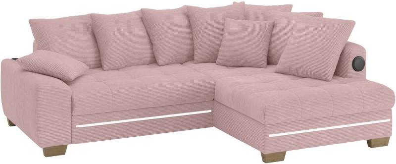 Mr. Couch Ecksofa Nikita II, L-Form, RGB-LED, Bluetooth-Soundsystem, wahlweise mit Bett, Bettkasten von Mr. Couch