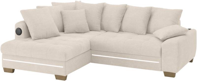 Mr. Couch Ecksofa Nikita II, L-Form, RGB-LED, Bluetooth-Soundsystem, wahlweise mit Bett, Bettkasten von Mr. Couch