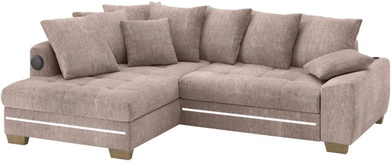 Mr. Couch Ecksofa Nikita II, L-Form, RGB-LED, Bluetooth-Soundsystem, wahlweise mit Bett, Bettkasten von Mr. Couch