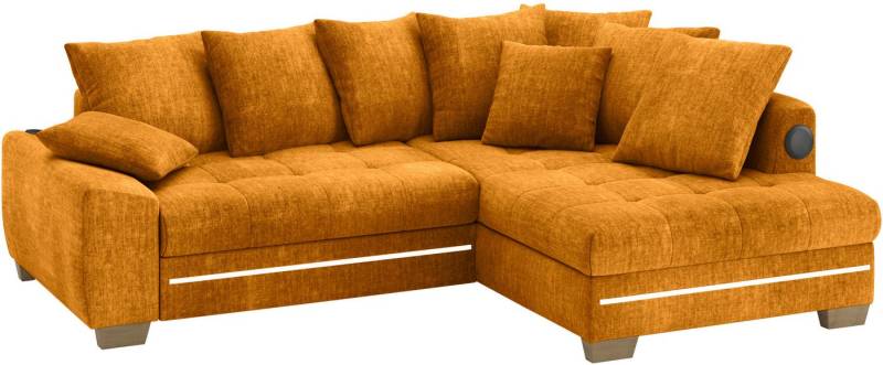 Mr. Couch Ecksofa Nikita II, L-Form, RGB-LED, Bluetooth-Soundsystem, wahlweise mit Bett, Bettkasten von Mr. Couch