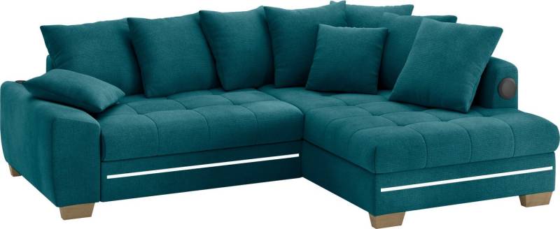 Mr. Couch Ecksofa Nikita II, L-Form, mit Kaltschaum, RGB-LED, Soundsystem, wahlweise mit Bett, Bettkasten von Mr. Couch