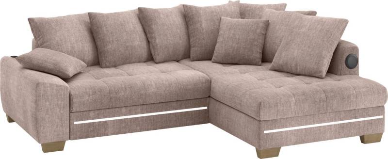 Mr. Couch Ecksofa Nikita II, L-Form, mit Kaltschaum, RGB-LED, Soundsystem, wahlweise mit Bett, Bettkasten von Mr. Couch