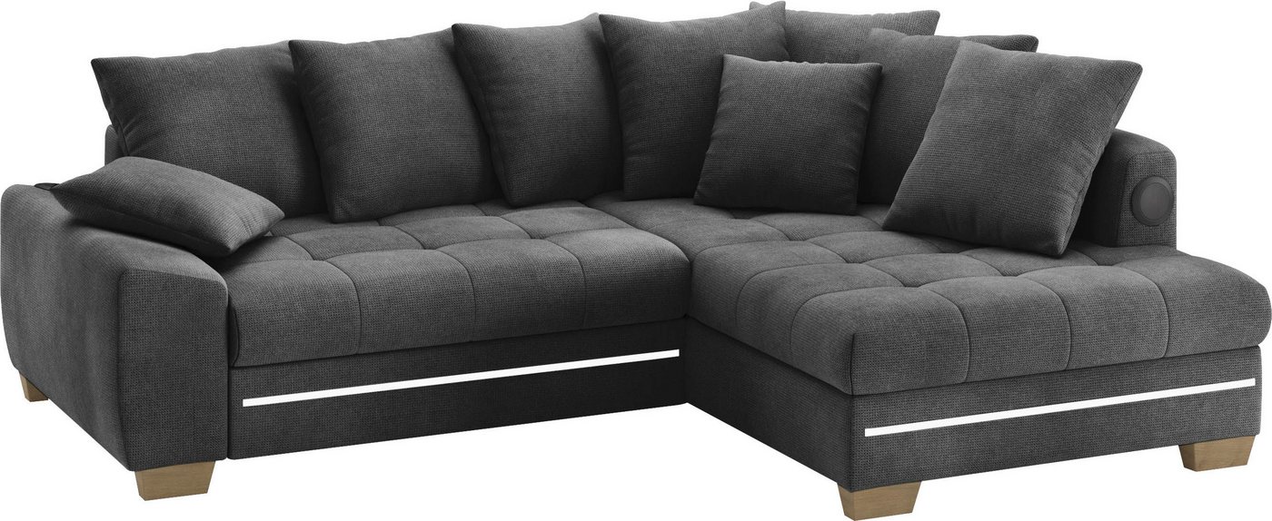 Mr. Couch Ecksofa Nikita II, L-Form, mit Kaltschaum, RGB-LED, Soundsystem, wahlweise mit Bett, Bettkasten Mr. Couch Ecksofa Nikita II, L-Form, mit Kaltschaum, RGB-LED, Soundsystem, wahlweise mit Bett, Bettkasten von Mr. Couch