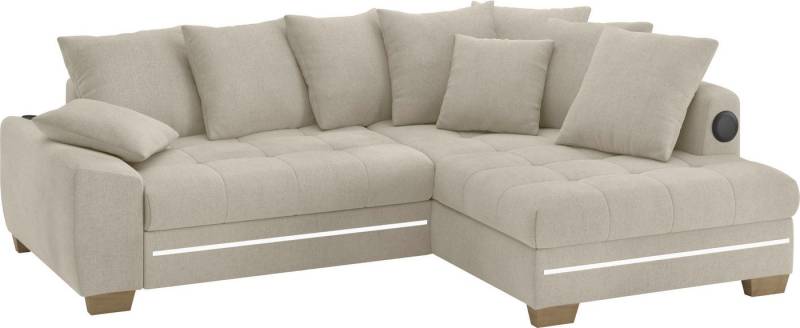 Mr. Couch Ecksofa Nikita II, L-Form, mit Kaltschaum, RGB-LED, Soundsystem, wahlweise mit Bett, Bettkasten von Mr. Couch