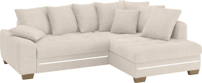 Mr. Couch Ecksofa Nikita II, L-Form, mit Kaltschaum, RGB-LED Beleuchtung, wahlweise mit Bett, Bettkasten von Mr. Couch