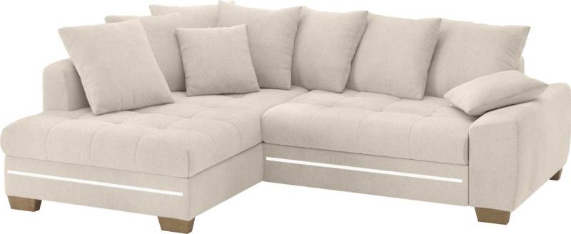 Mr. Couch Ecksofa Nikita II, L-Form, mit Kaltschaum, RGB-LED Beleuchtung, wahlweise mit Bett, Bettkasten von Mr. Couch