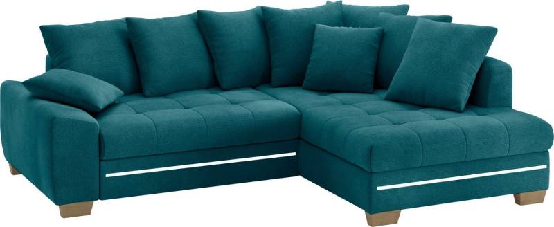 Mr. Couch Ecksofa Nikita II, L-Form, mit Kaltschaum, RGB-LED Beleuchtung, wahlweise mit Bett, Bettkasten von Mr. Couch